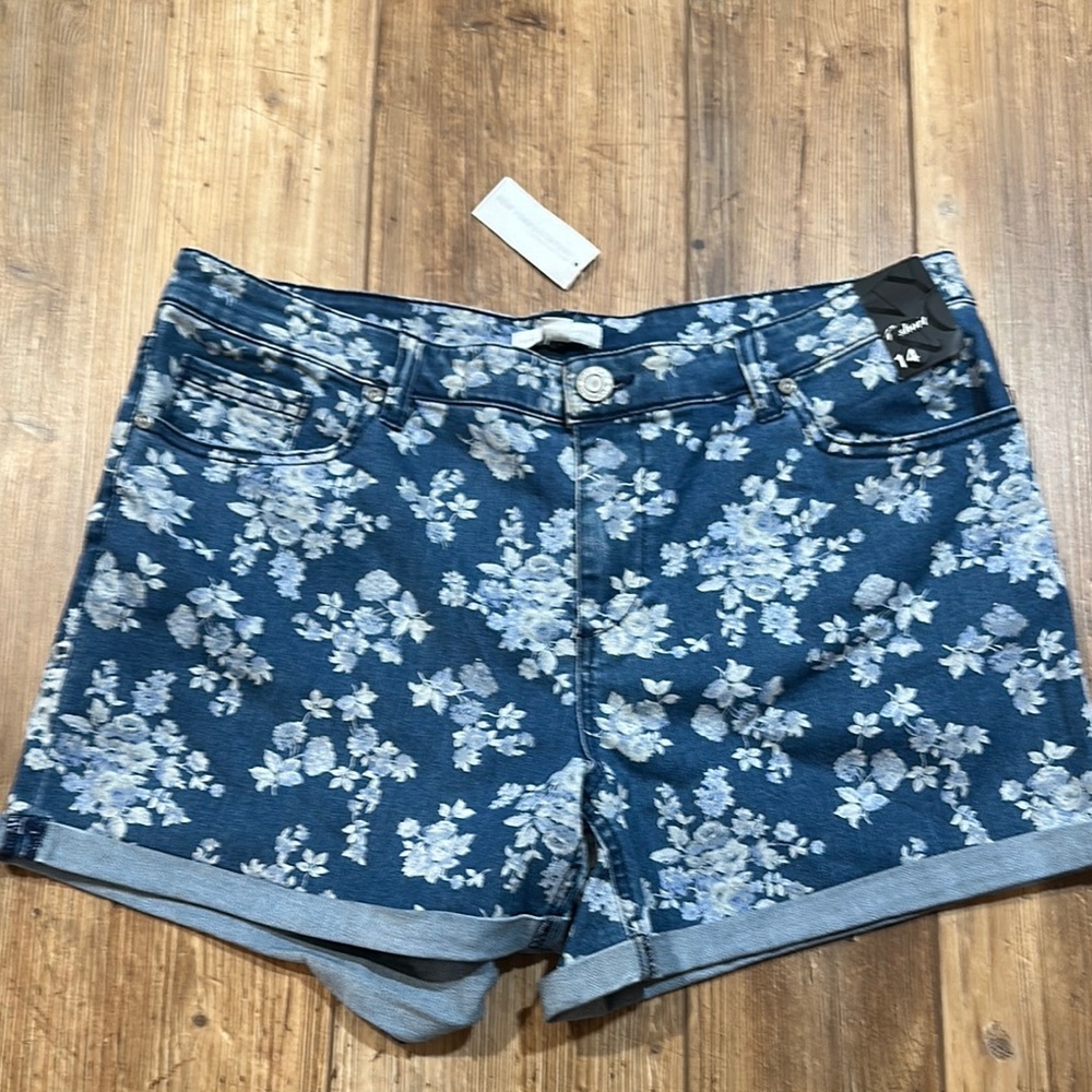 Floral Denim Women's Shorts